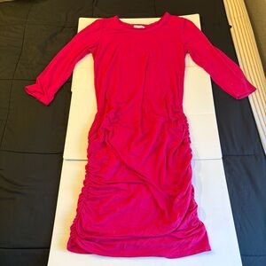 Love a Ready Maternity Ruched Pink Dress Size‎ M